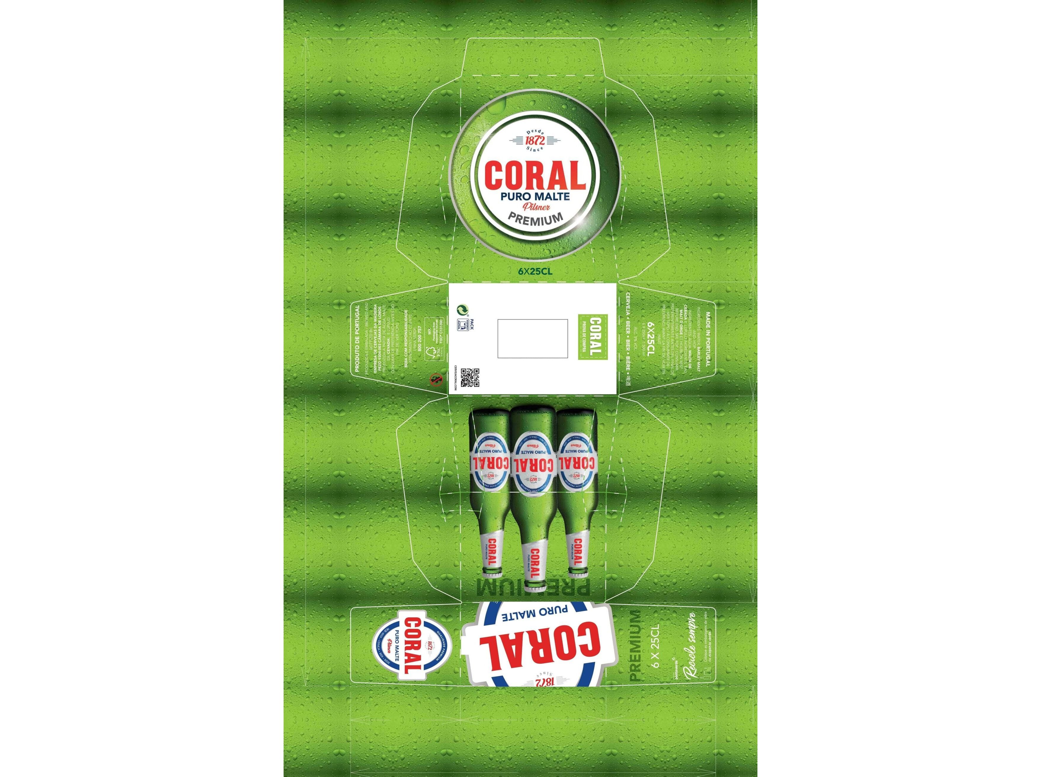 CERVEJA CORAL PURO MALTE 6X0.25L image number 1