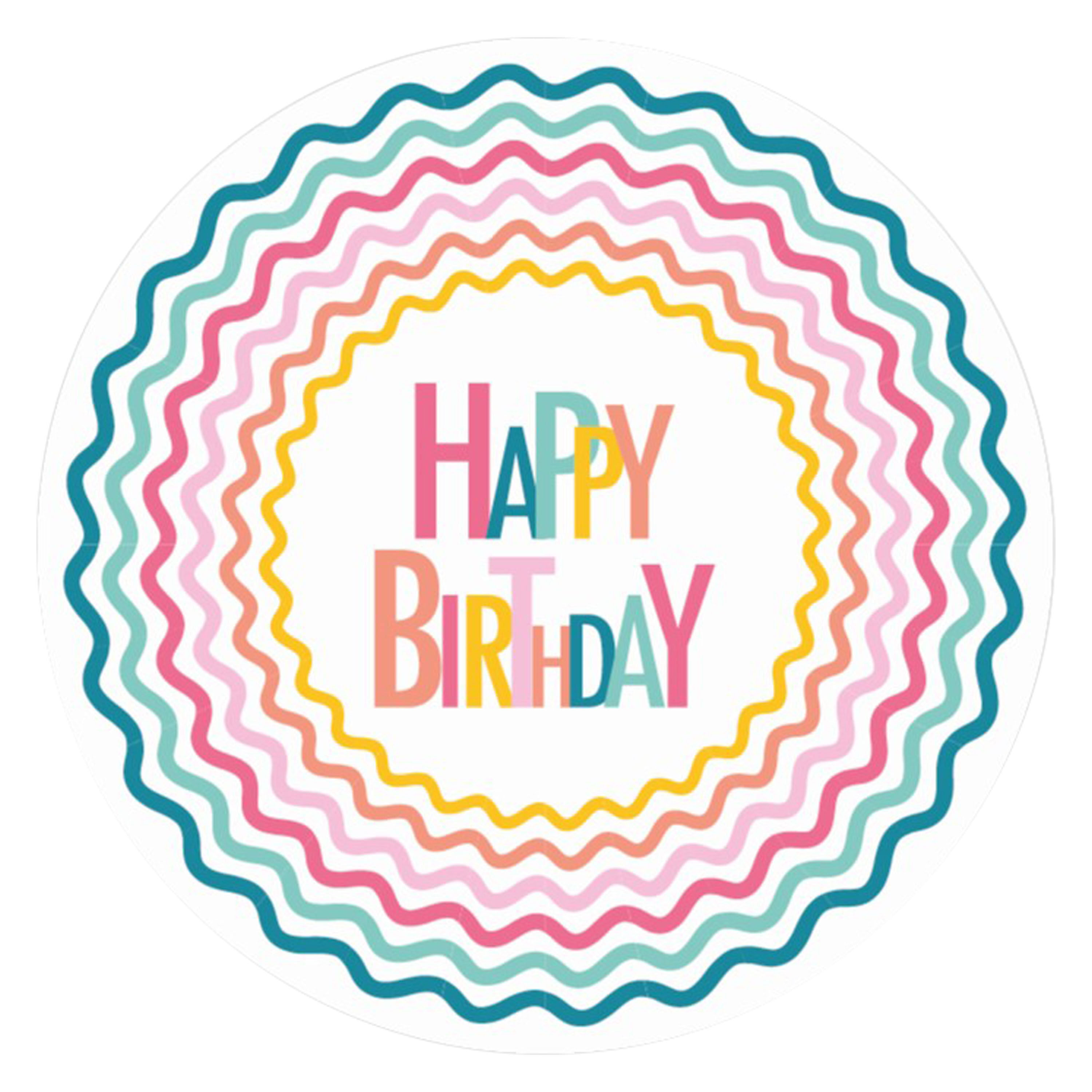 PRATO DE CART&Atilde;O ACTUEL HAPPY BIRTHDAY 23CM 10 UNIDADES