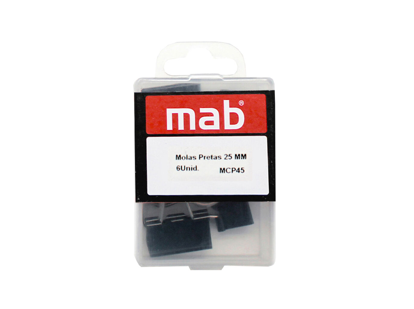 MOLAS MAB PRETO 25MM 6 UNIDADES
