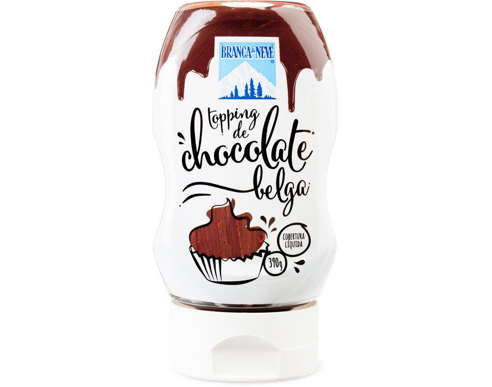 TOPPING BRANCA DE NEVE DE CHOCOLATE BELGA 390G