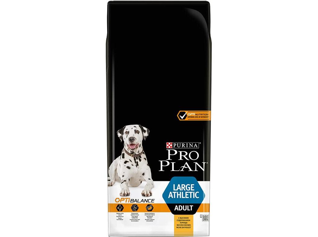 RA&Ccedil;&Atilde;O PARA C&Atilde;O ADULTO PRO PLAN LARGE ATHLETIC FRANGO 14KG image number 0