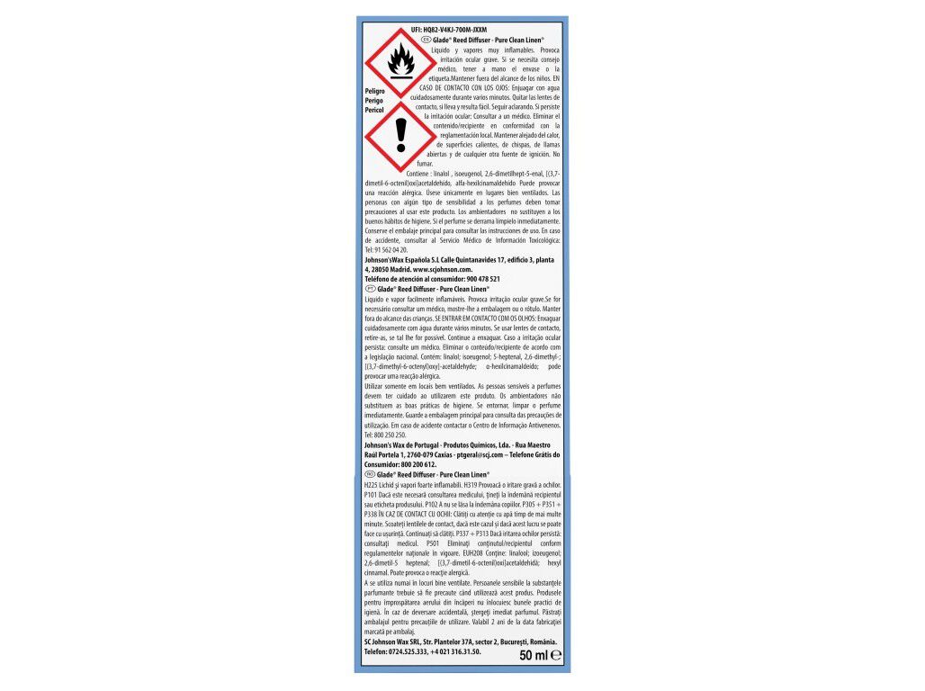 STICKS GLADE CLEAN LINEN 50ML image number 1