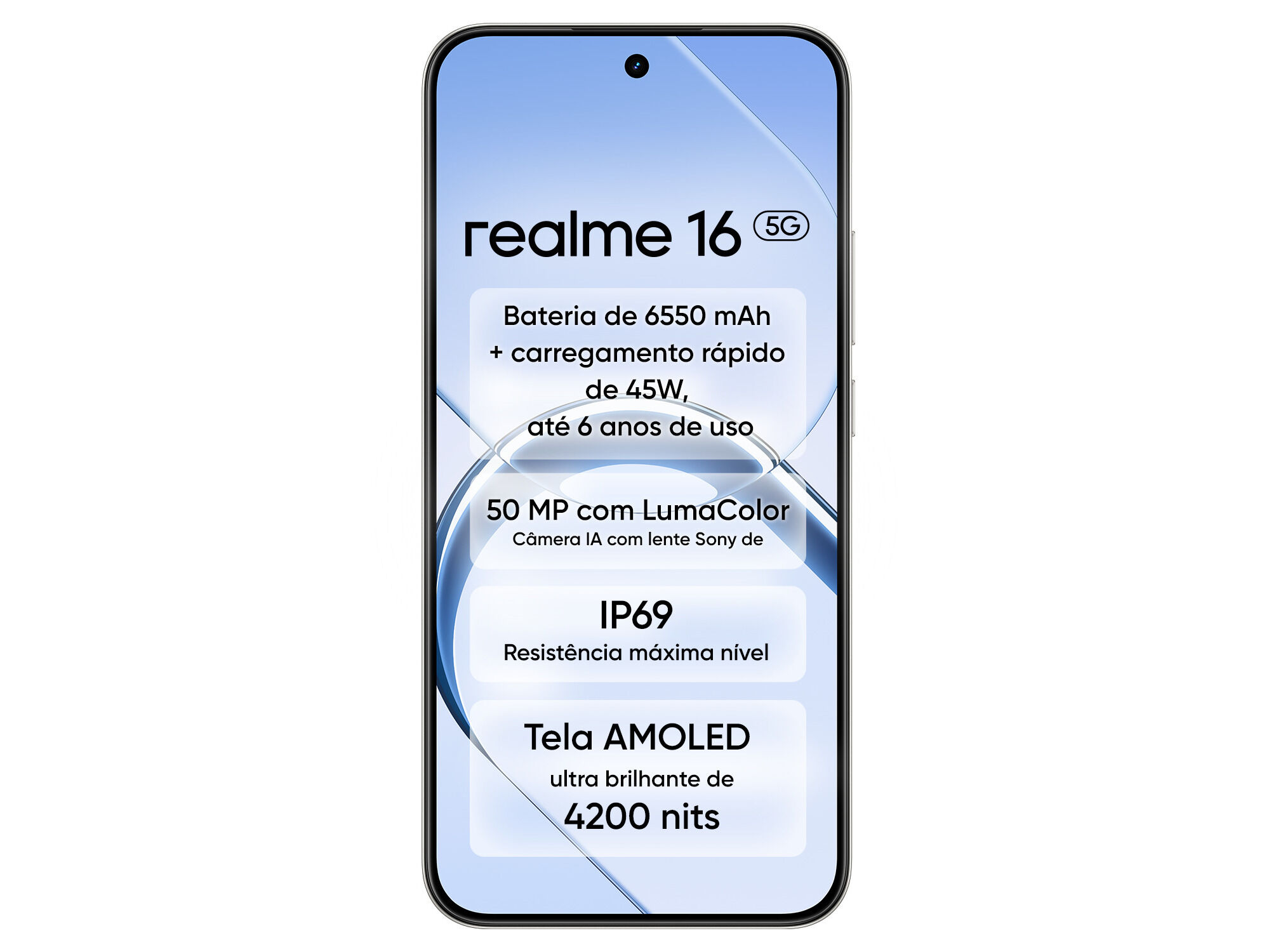 SMARTPHONE REALME 16 5G 8/256 BRANCO+CARREGADOR image number 6