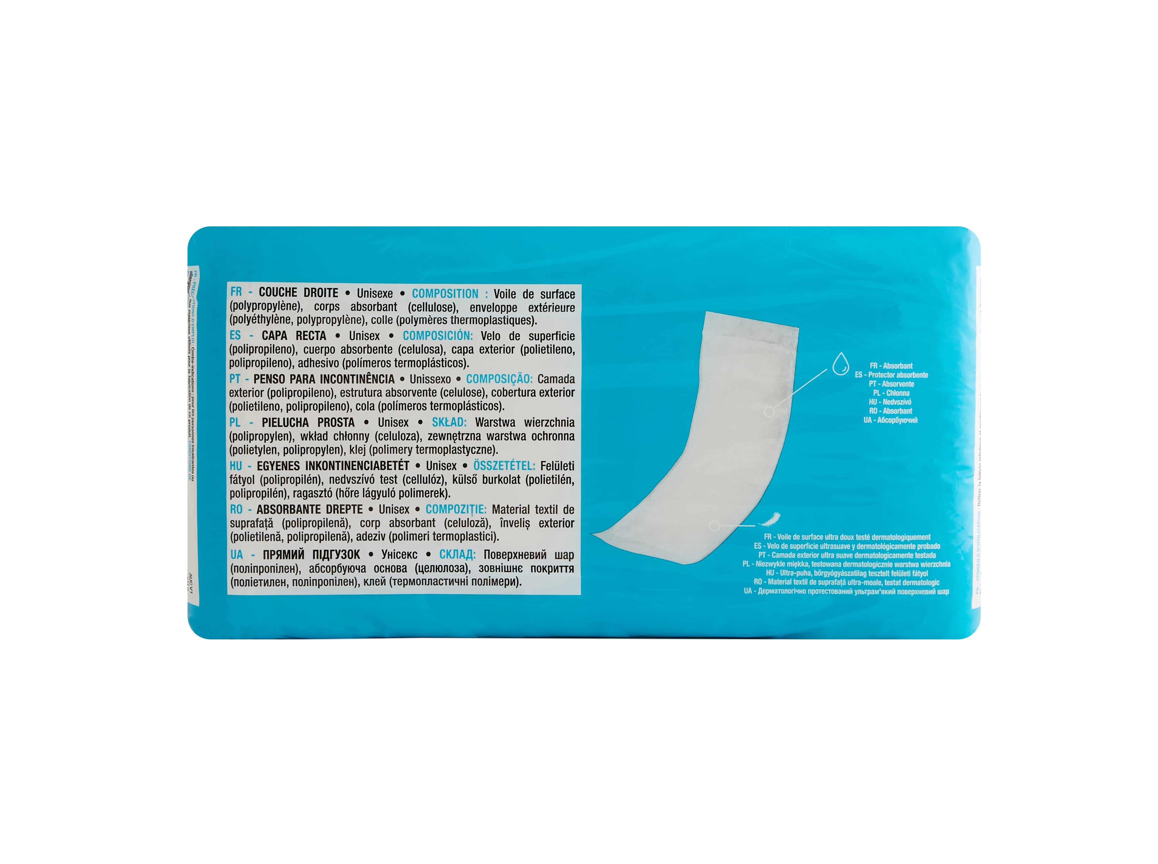 PENSOS INCONTIN&Ecirc;NCIA AUCHAN DIREITAS UNISSEXO 28UN image number 2