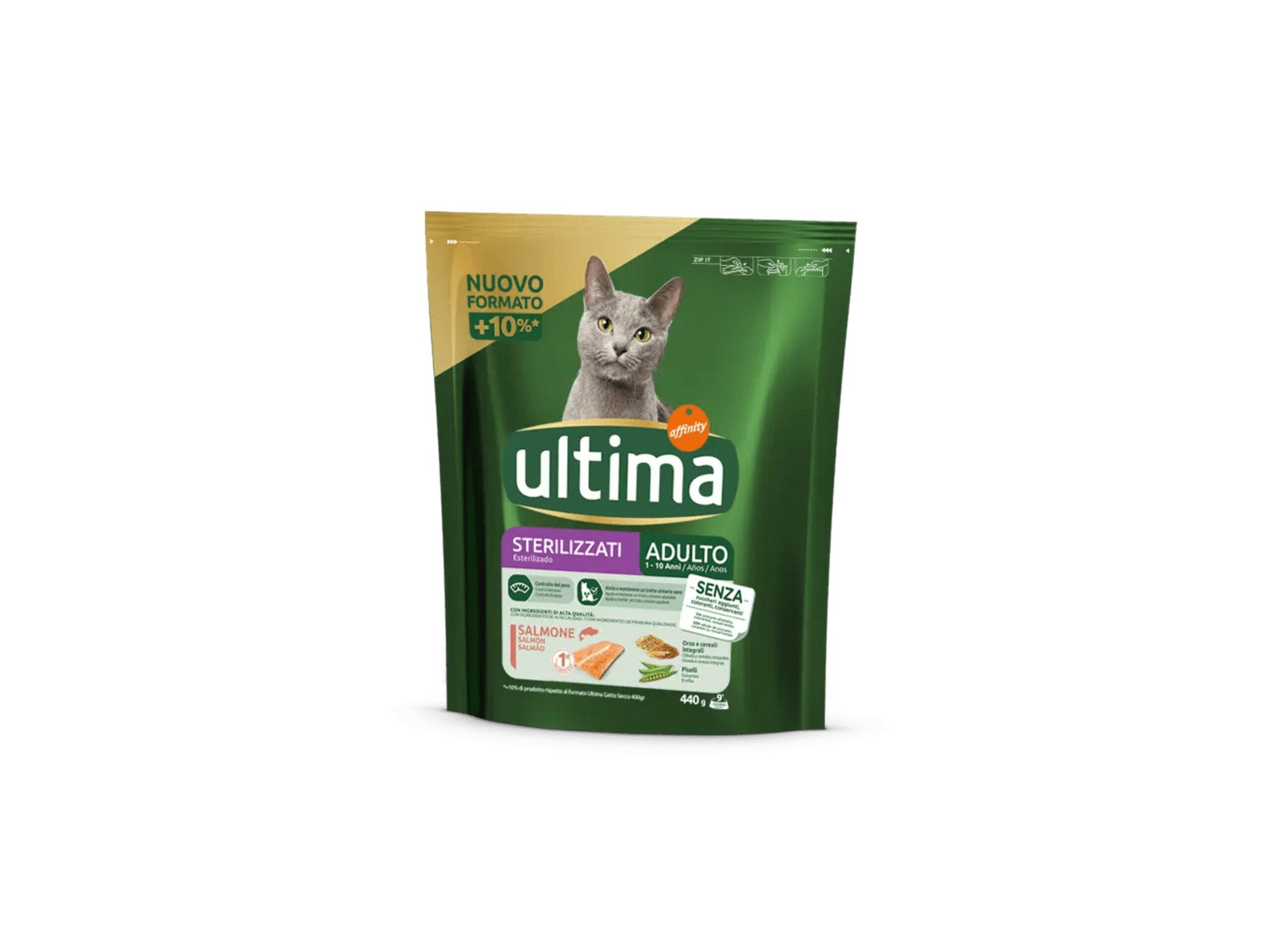 RA&Ccedil;&Atilde;O GATO ESTERILIZADO ULTIMA SALM&Atilde;O 440G