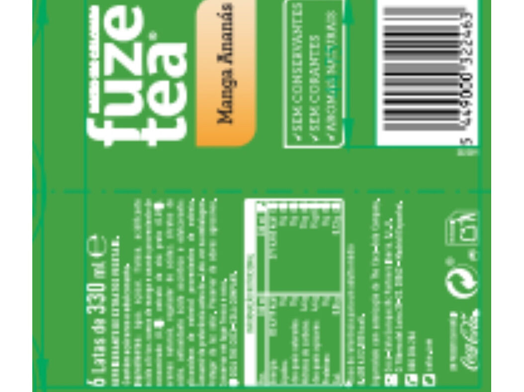 ICE TEA FUZE TEA MANGA ANANAS 6X0.33L (SDR) image number 1