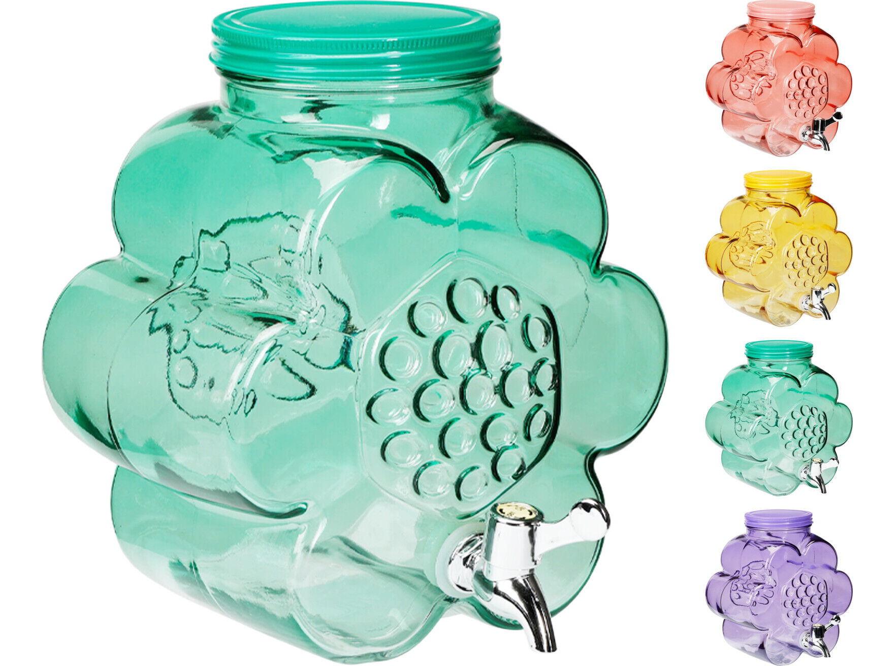 DISPENSADOR VIDRO 3500ML CORES SORTIDAS image number 1