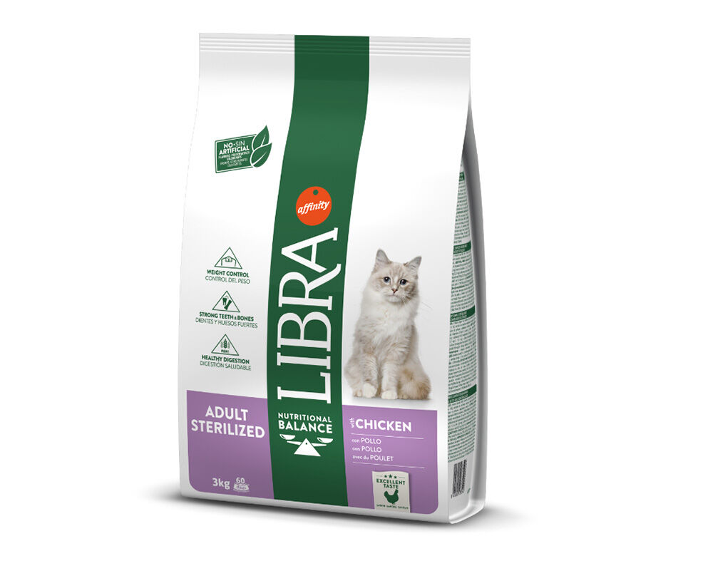 RA&Ccedil;&Atilde;O PARA GATO LIBRA ESTERILIZADO 3KG