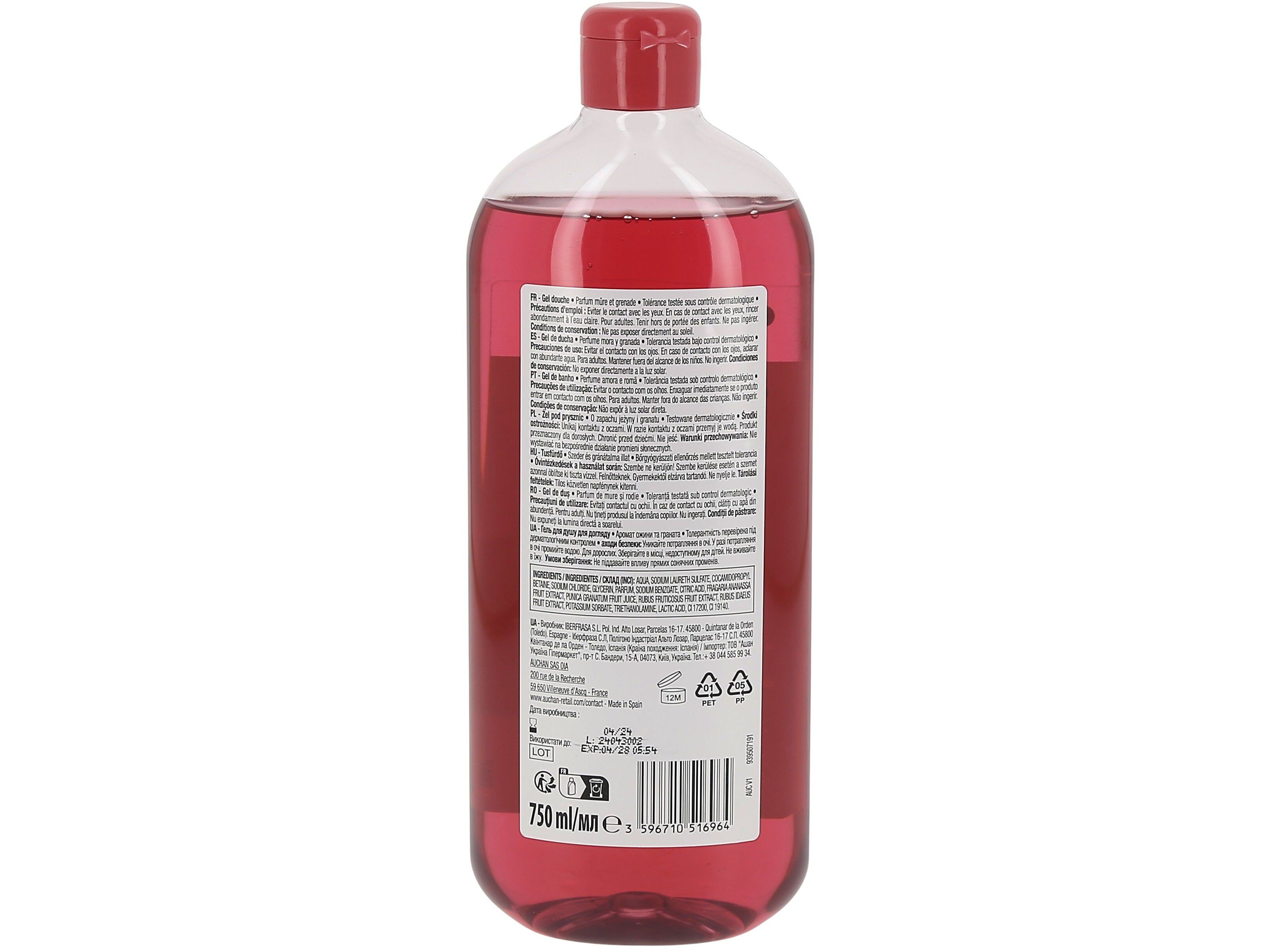 GEL BANHO COSMIA AMORA E ROM&Atilde; 750ML image number 1