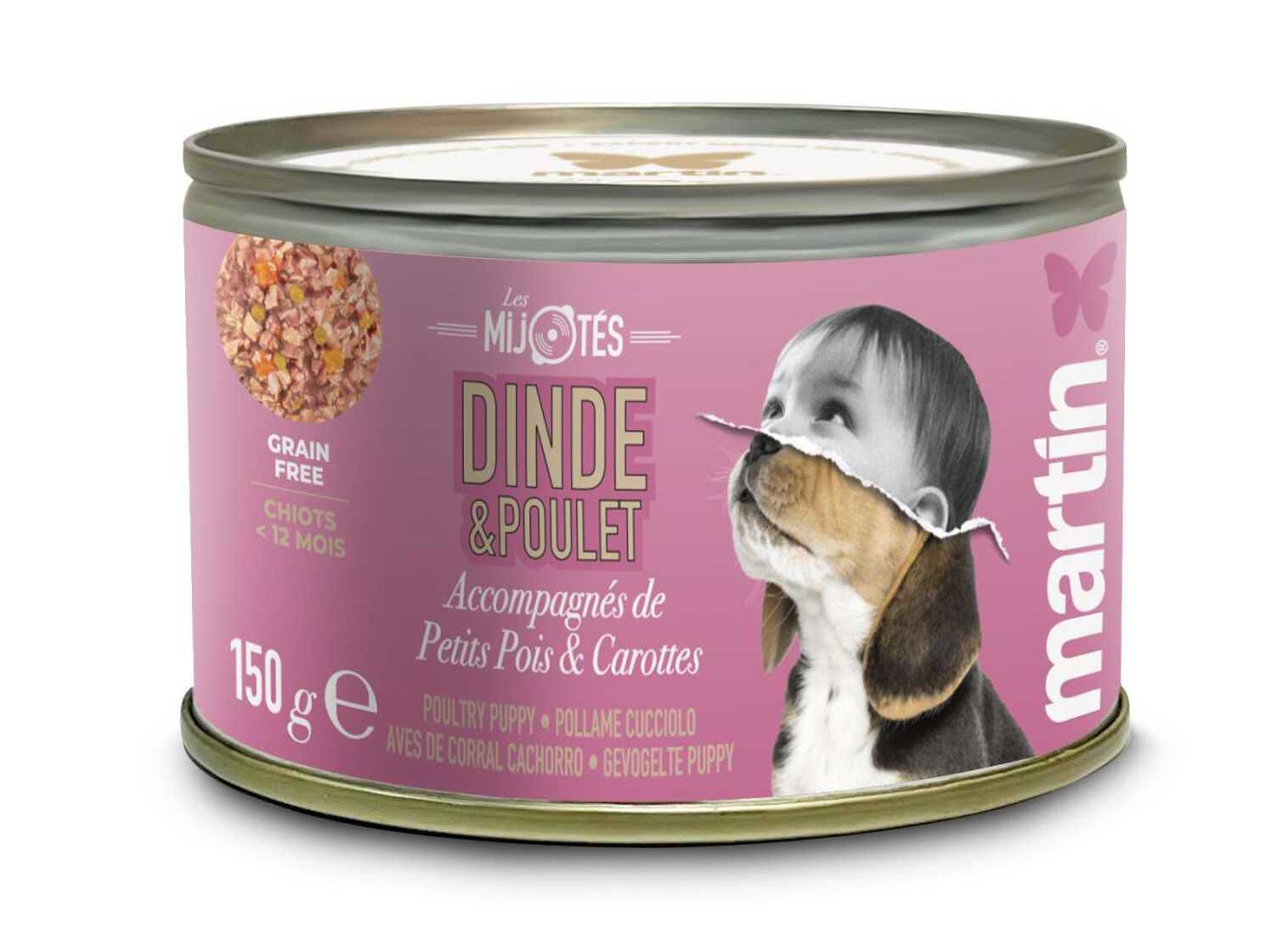 COMIDA H&Uacute;MIDA MARTIN SELLIER C&Atilde;O J&Uacute;NIOR PERU&FRANGO 150G image number 1