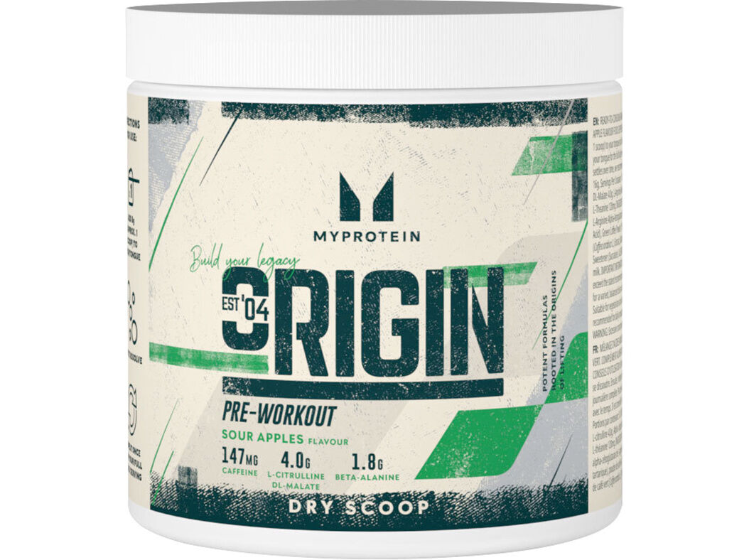 PR&Eacute;-TREINO MYPROTEIN ORIGIN MA&Ccedil;A 288G