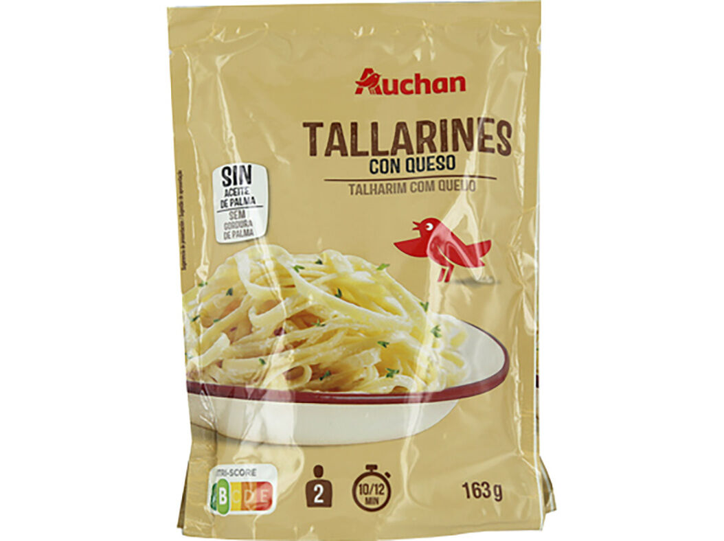 MASSA TALHARINES AUCHAN COM QUEIJO 2 UN 163G