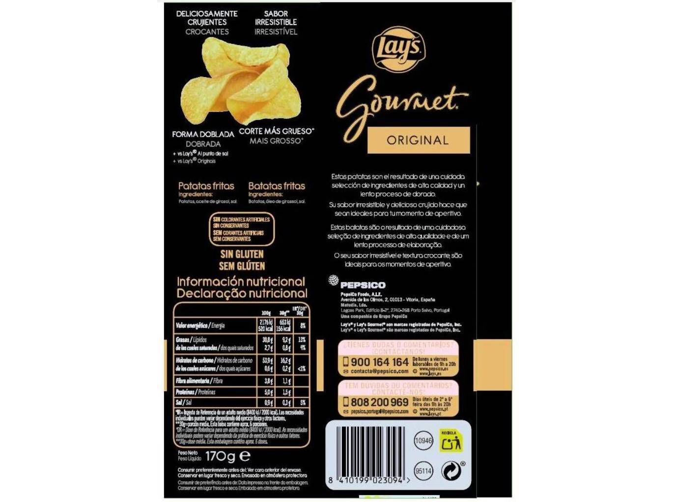 BATATAS FRITAS LAY'S GOURMET 170G image number 1