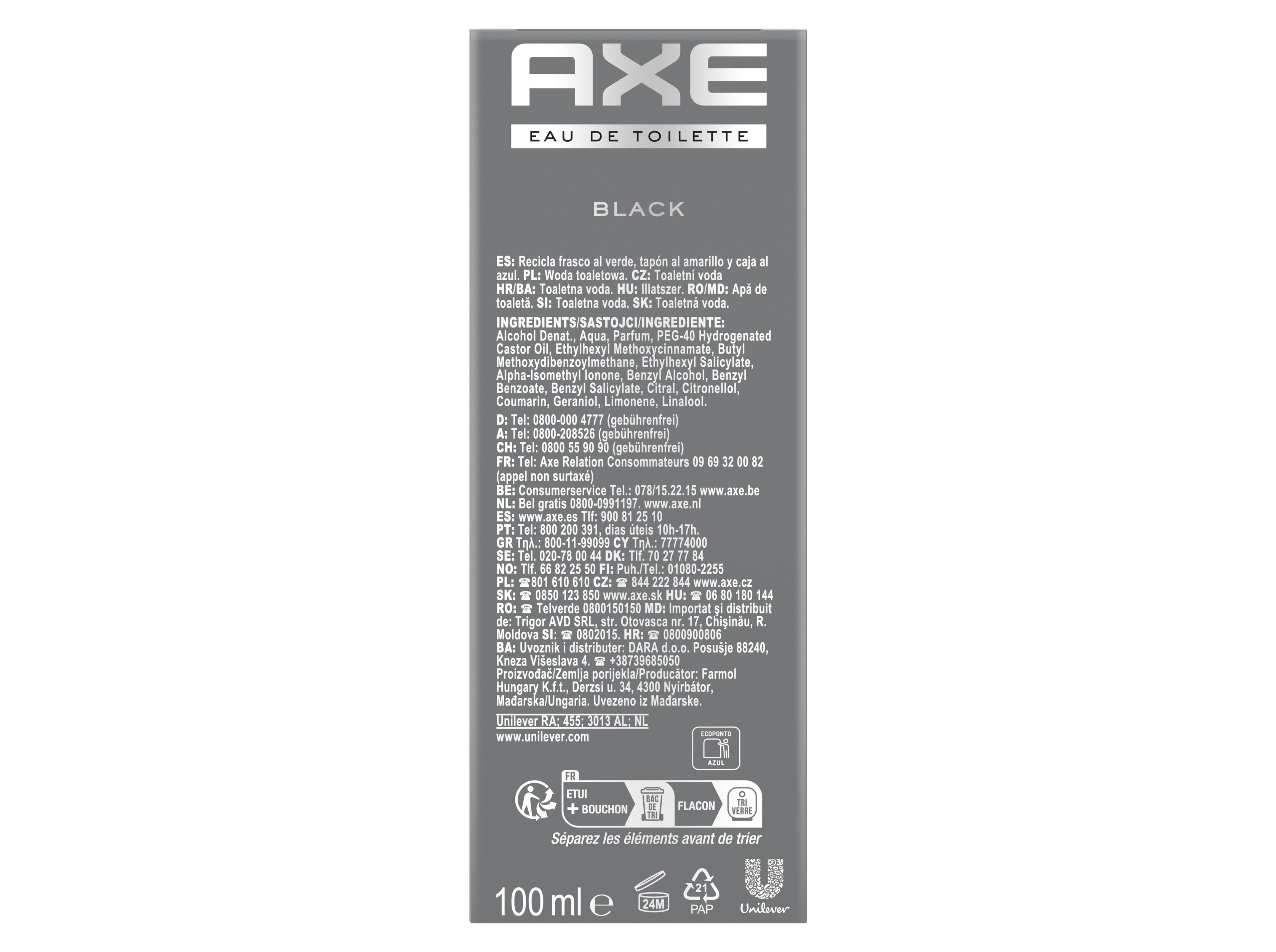 EDT AXE BLACK 100ML image number 1