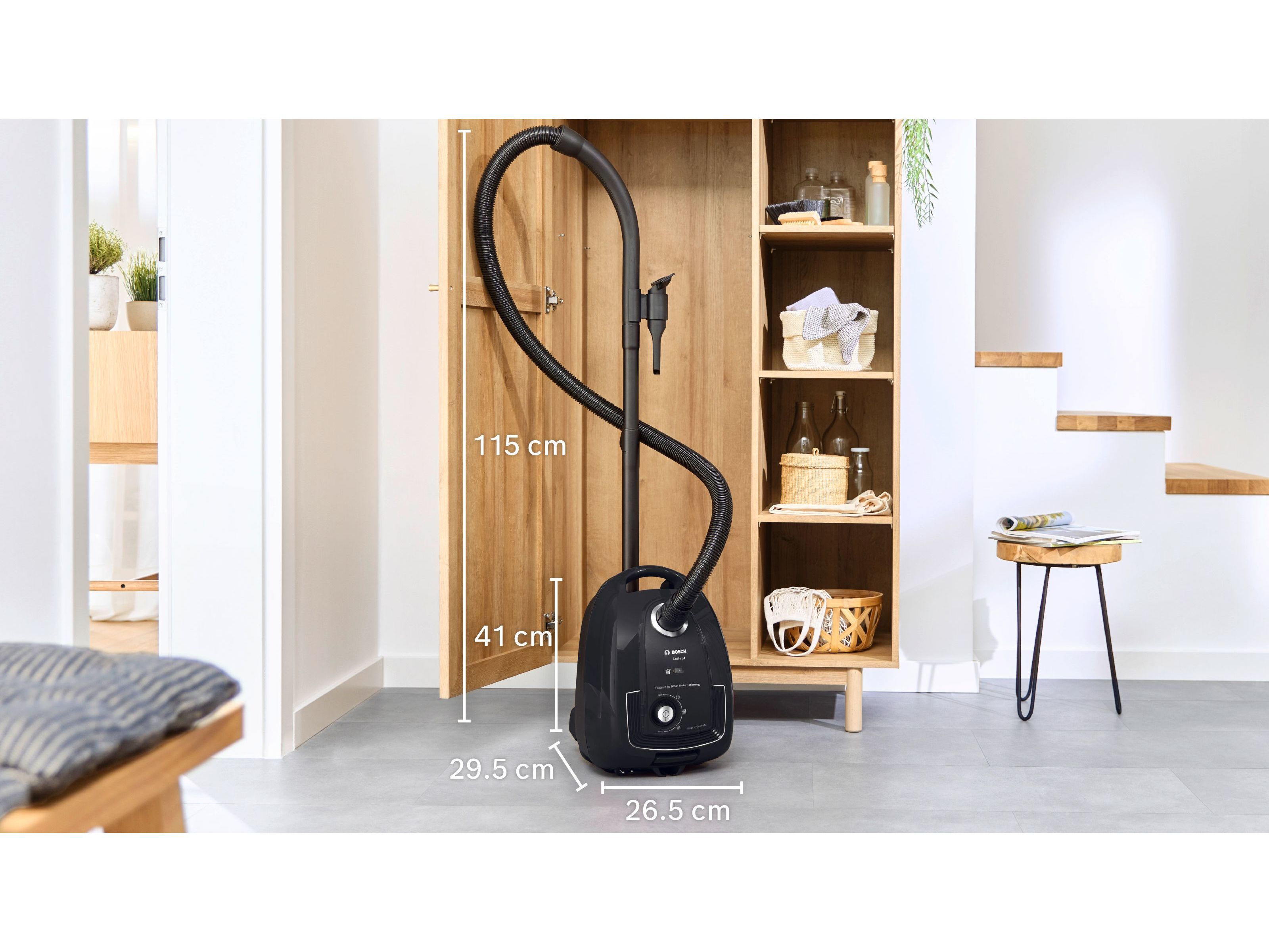 ASPIRADOR COM SACO BOSCH BGB38BA3T S&Eacute;RIE 4 PRETO image number 9