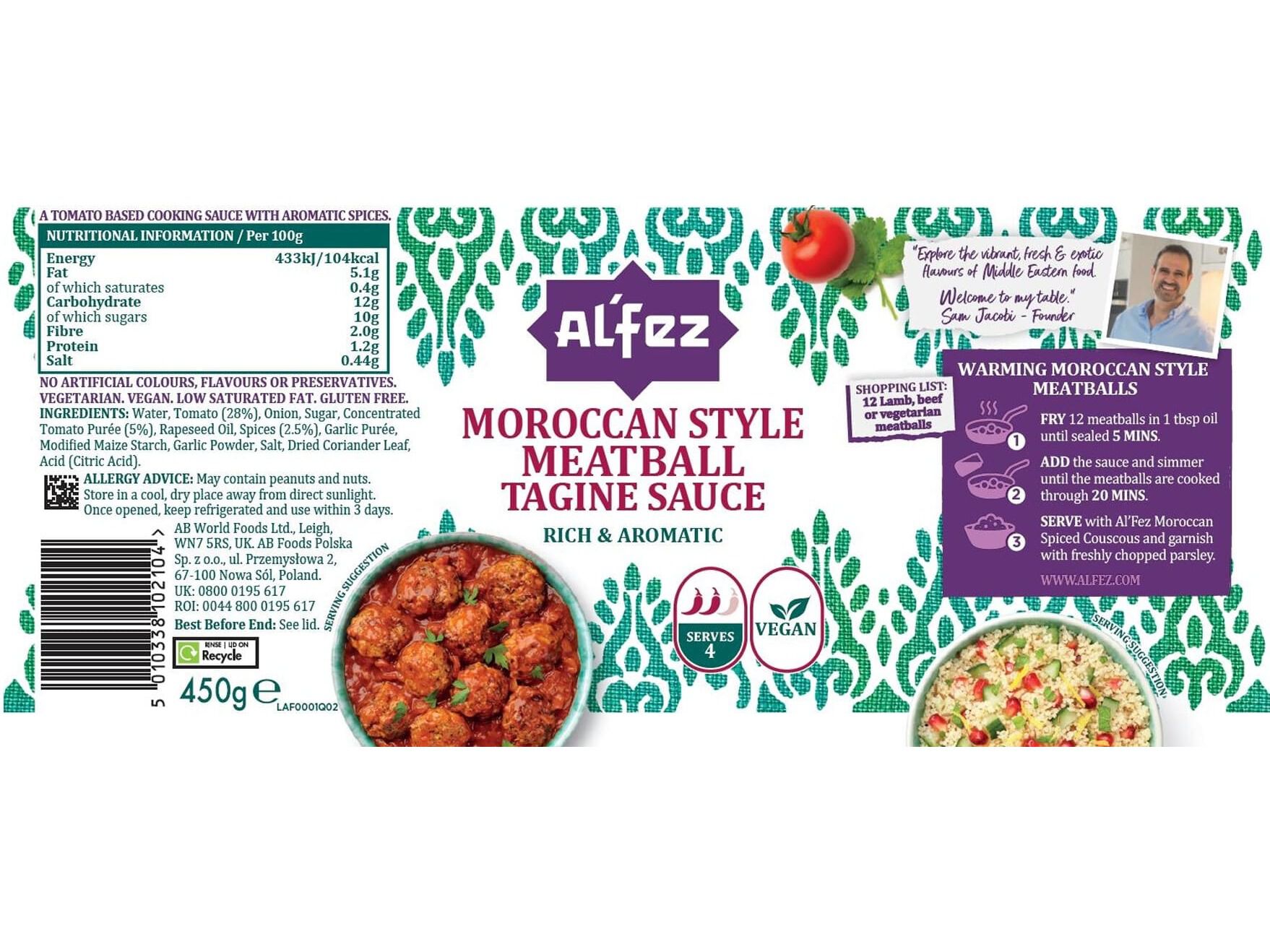 MOLHOS AL'FEZ ALM&Ocirc;NDEGAS MARROQUINO 450G image number 1