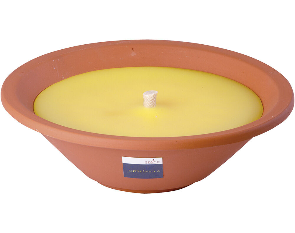 VASO TERRACOTA ROYAL FLAME VELA CITRONELLA +-13H