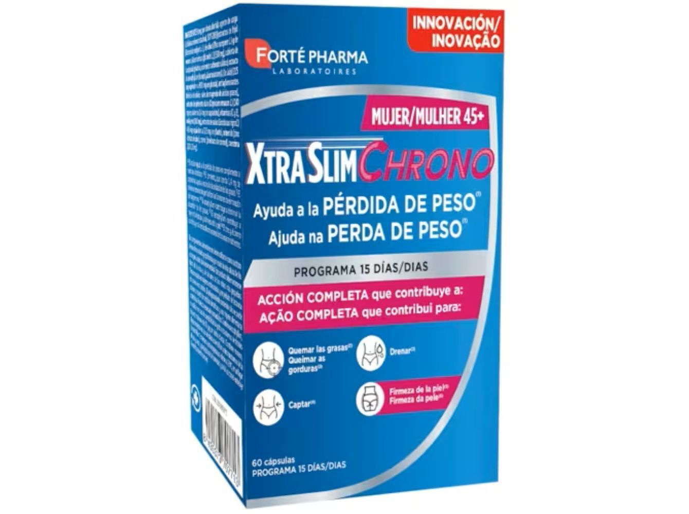 SUPLEMENTO XTRASLIM CHRONO45+QUEIMADOR 60 CAPSULAS image number 0