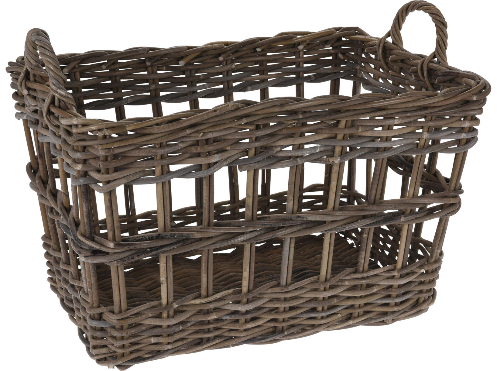 CESTO PARA LENHA RETANGULAR COM 2 PEGAS 60X40X37CM image number 1