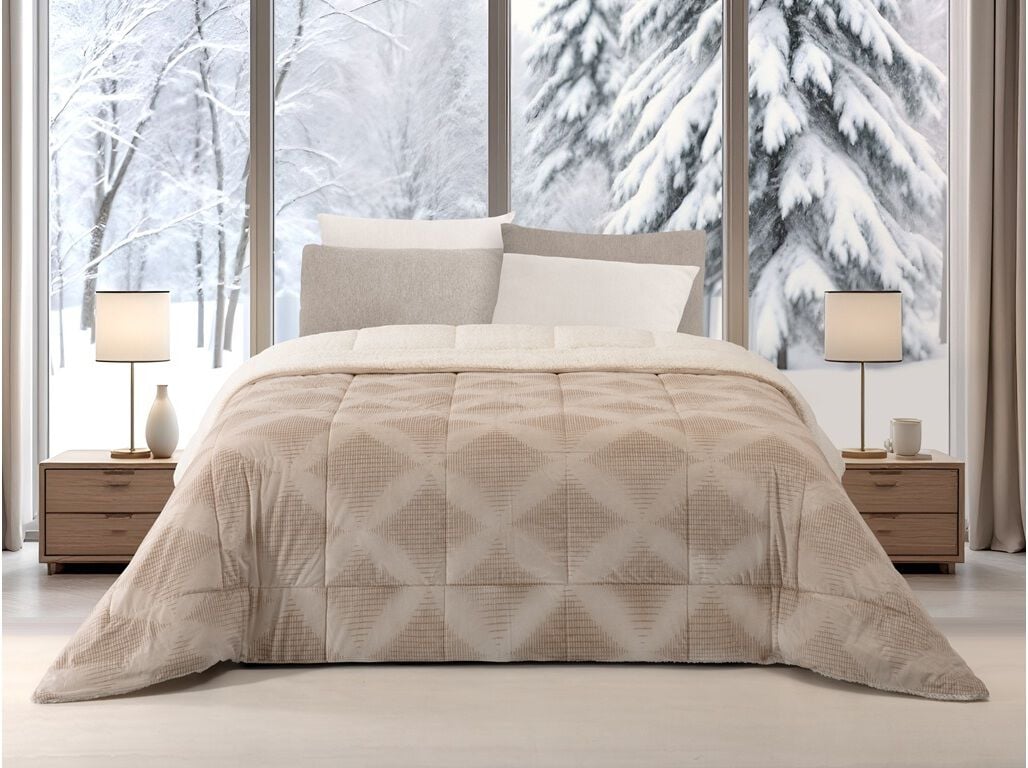 EDRED&Atilde;O SHERPA HOMESPECIAL ESTAMPADO 240X260 VELVET LOSANGOS