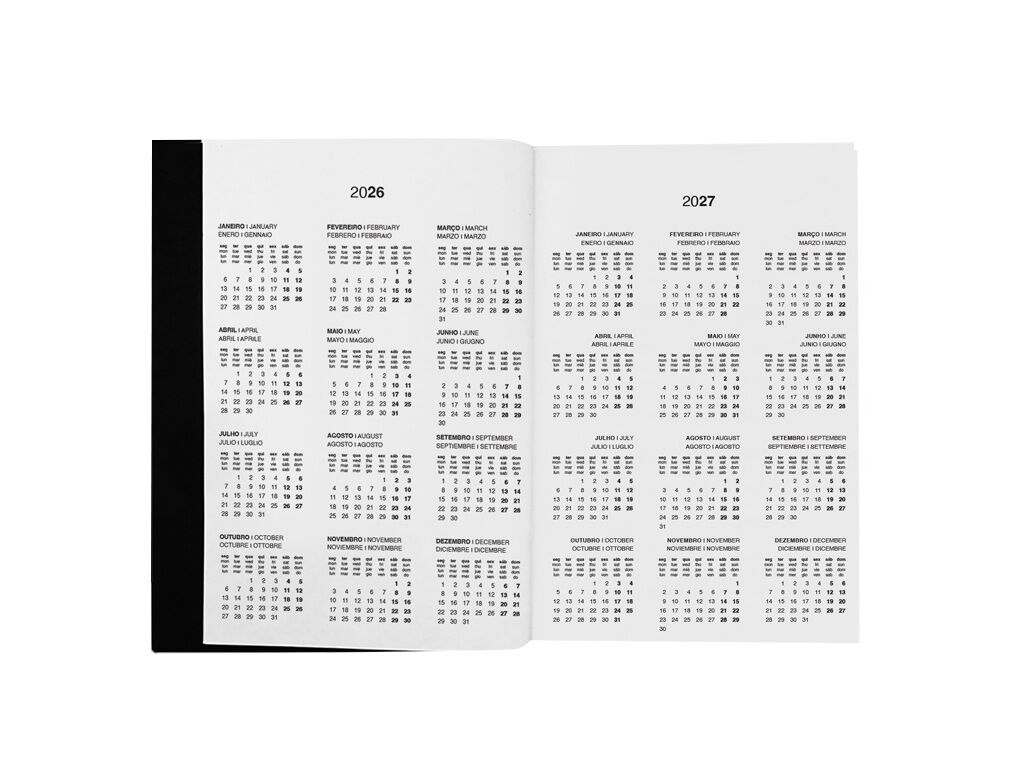 AGENDA DI&Aacute;RIA 2026 A5 MAKENOTES COSIDA ONE COLOUR BLACK image number 2