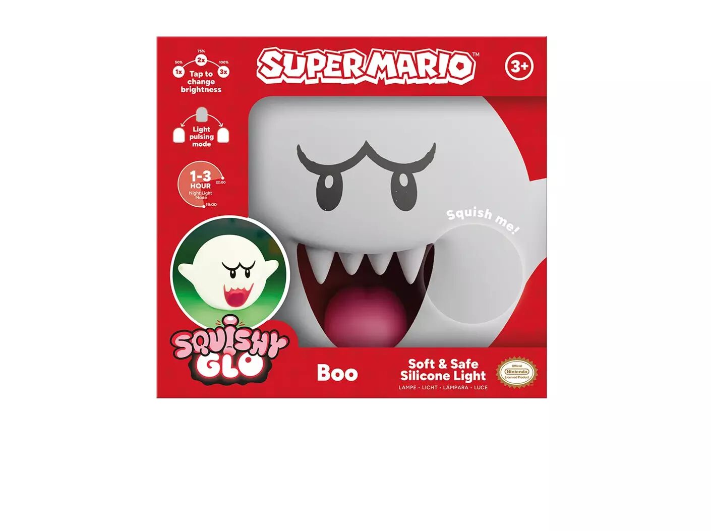LUZ LED NEON SUPER MARIO SQUISHYGLO BOO image number 0