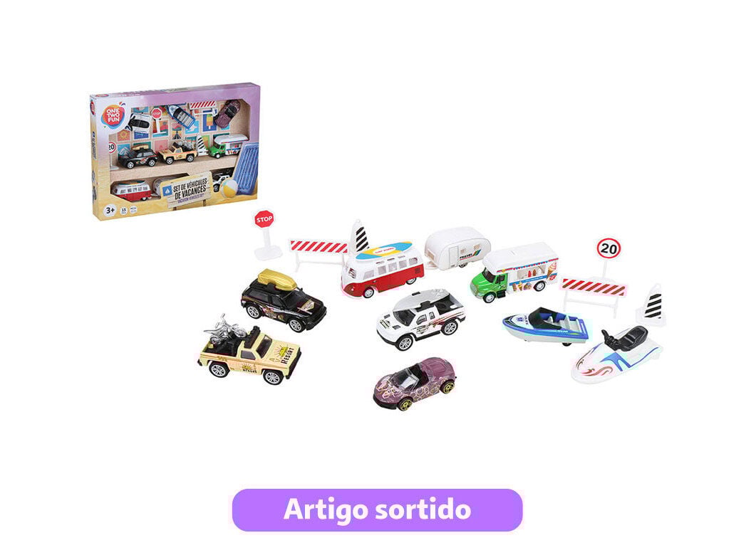 CONJUNTO DE VEICULOS ONE TWO FUN 15 PE&Ccedil;AS
