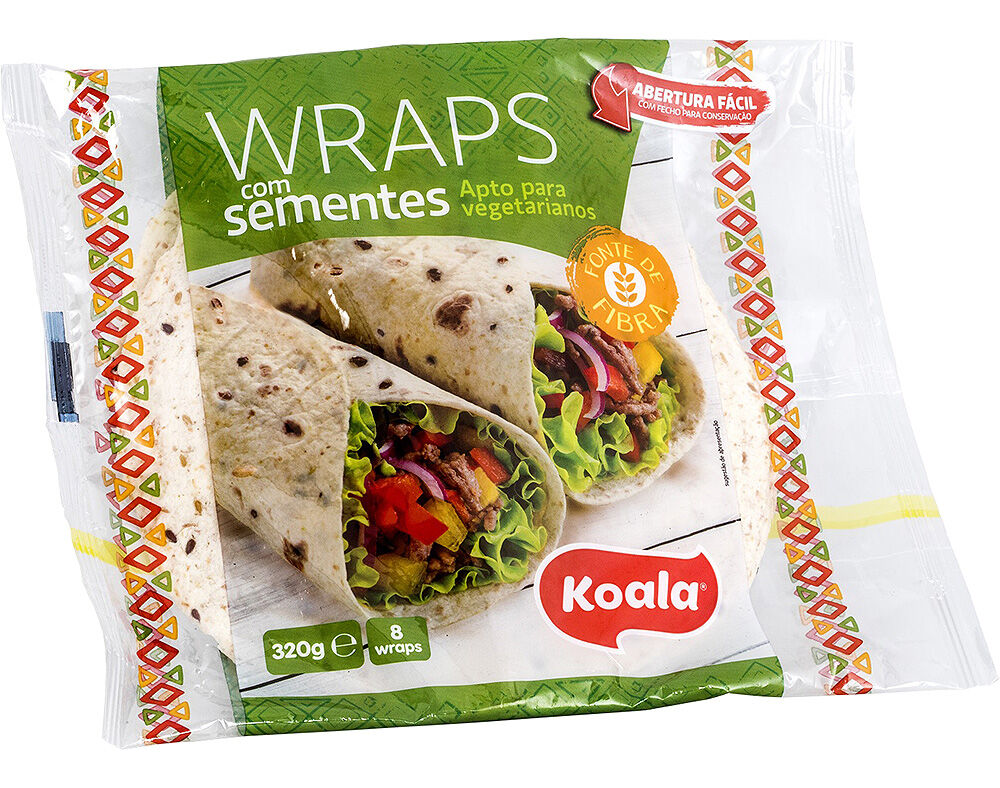 WRAP KOALA CEREAIS COM SEMENTES 320G