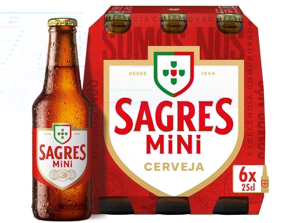 CERVEJA SAGRES BRANCA MINI 6X0.25L