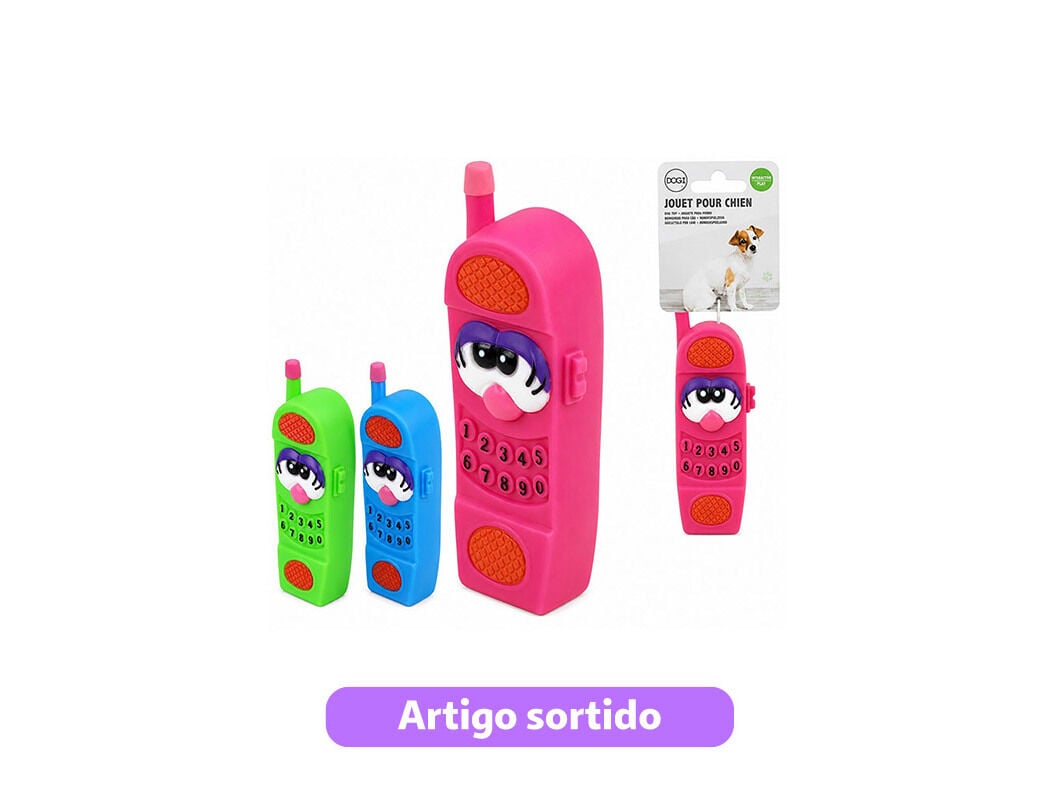 BRINQUEDO PARA C&Atilde;O DOGI TELEFONE 5X15CM CORES SORTIDAS