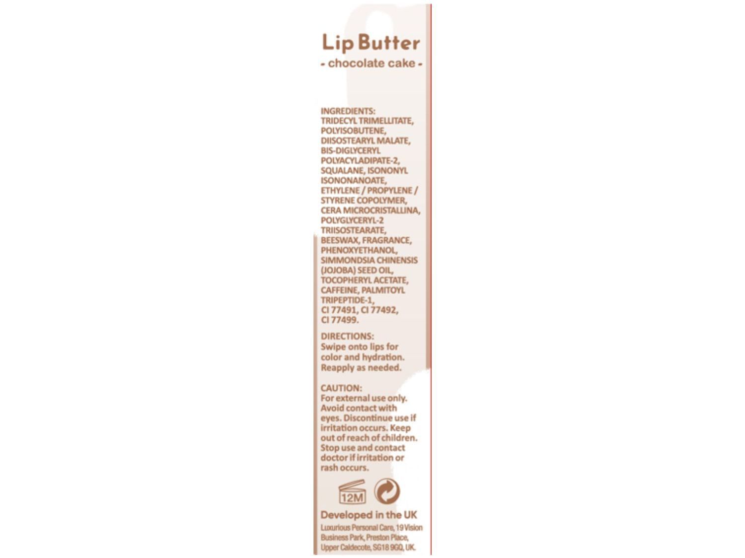 LIP BUTTER HOT ROSE CHOC.CAKE 15ML image number 2