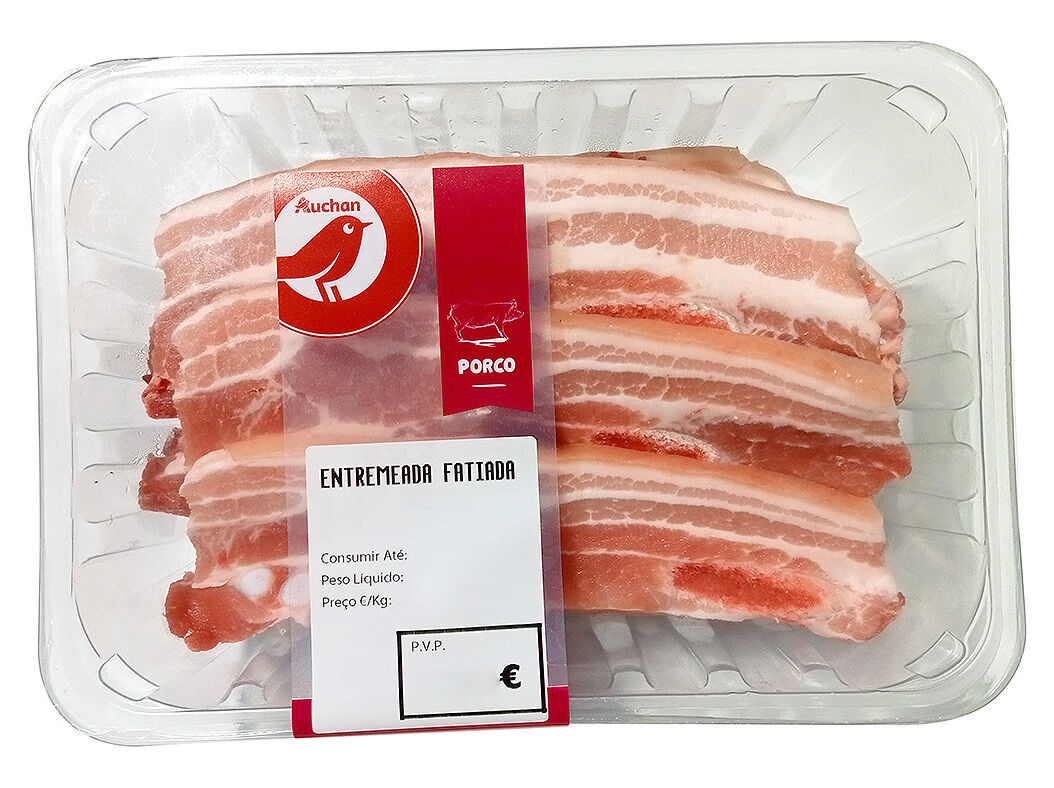 ENTREMEADA DE PORCO FATIADA EMBALAGEM FAMILIAR AUCHAN KG