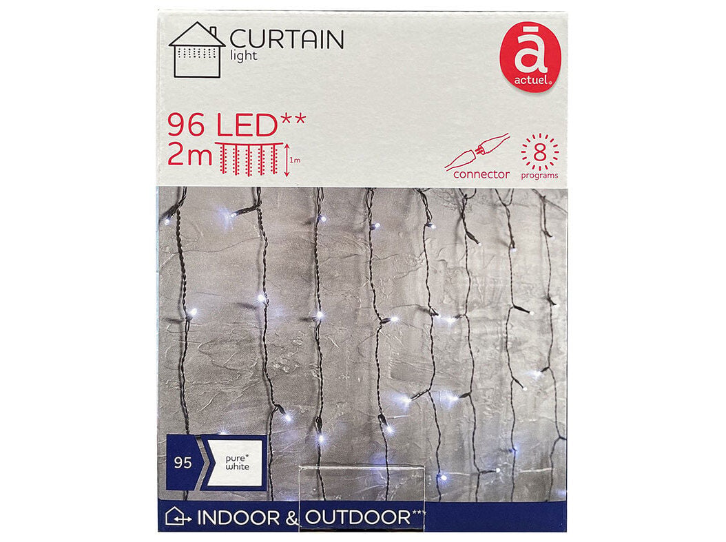 CORTINA LUZES BRANCAS ACTUEL EXTERIOR 96LED 8F image number 1