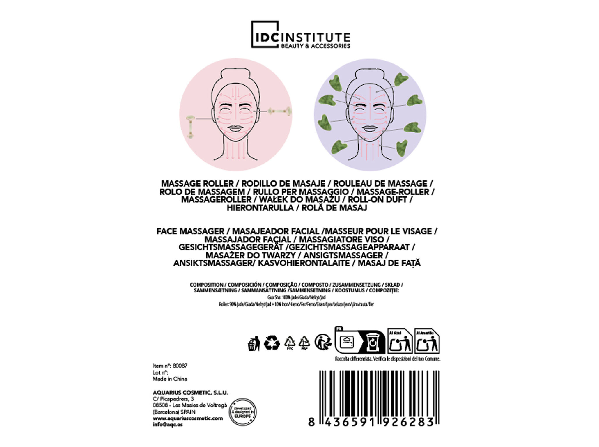 CONJUNTO IDC INSTITUTE JADE ROLLER & GUA SHA image number 1