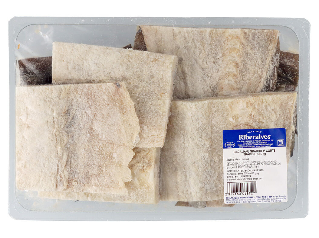 BACALHAU GRAUDO NORUEGA CORTADO EMBALADO KG