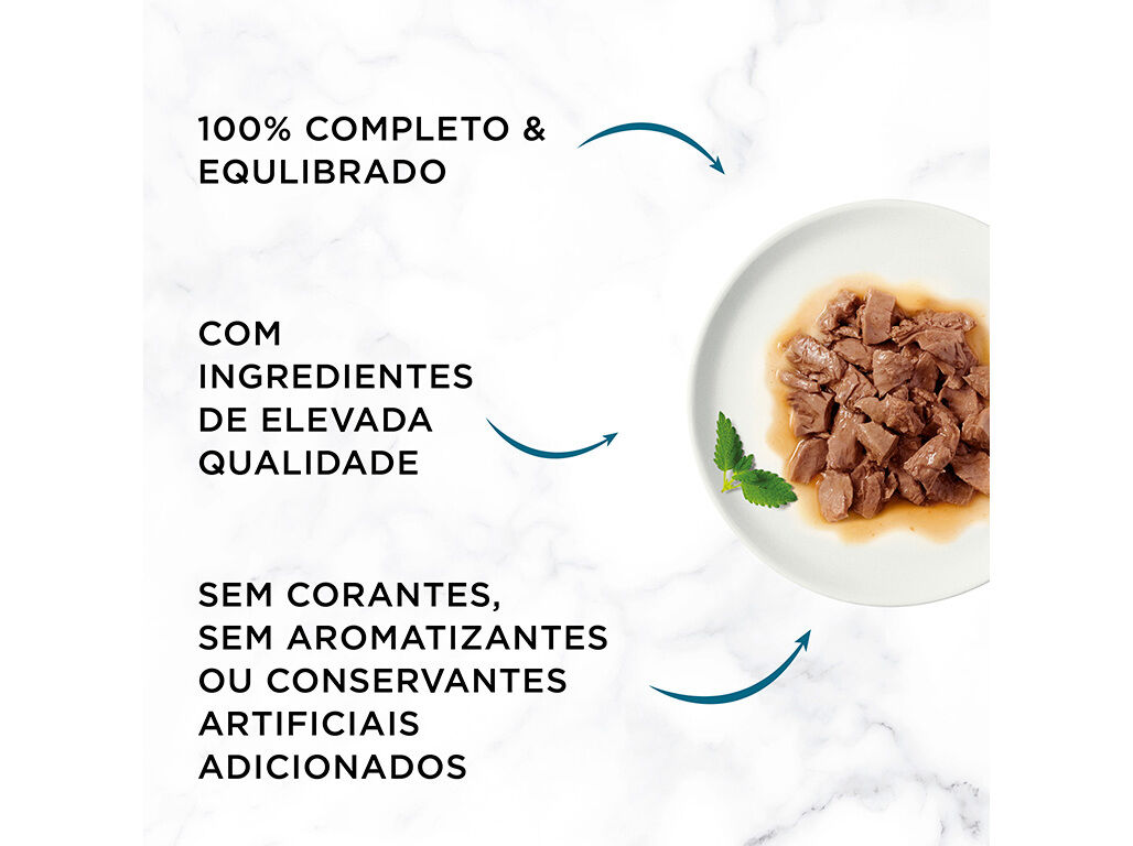 COMIDA H&Uacute;MIDA PARA GATO GOURMET PERLE COM MOLHO 4X85G image number 3