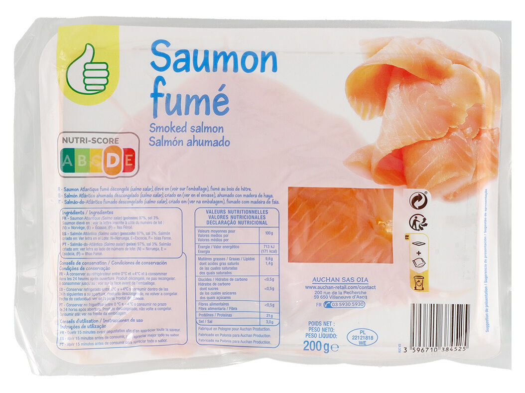 SALM&Atilde;O POLEGAR FUMADO 200 GR