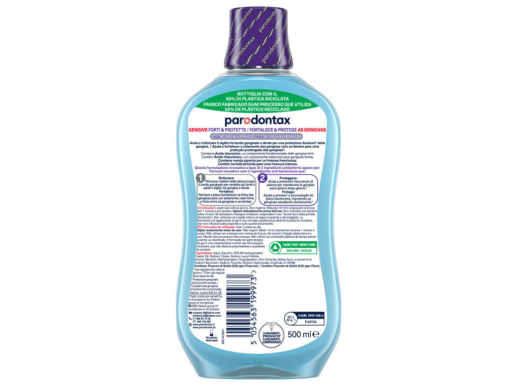 ELIXIR PARODONTAX P&F &Aacute;CIDO HIALUR&Oacute;NICO 500ML image number 1