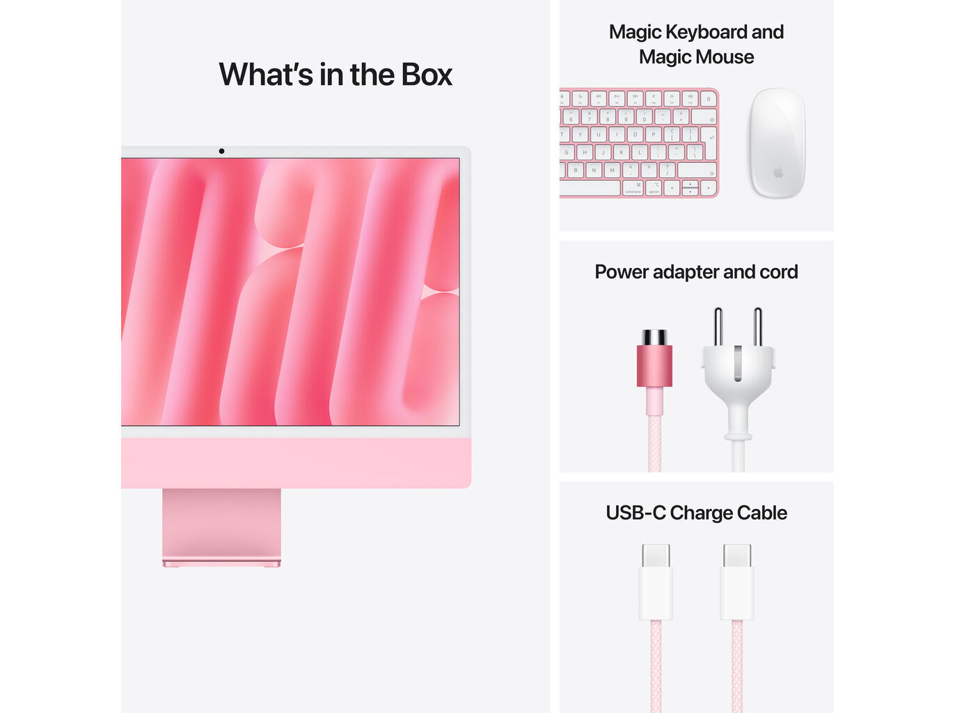 IMAC APPLE 23.5" 4.5K PINK M4/GPU 8-CORE/16/256GB MWUG3PO/A image number 3