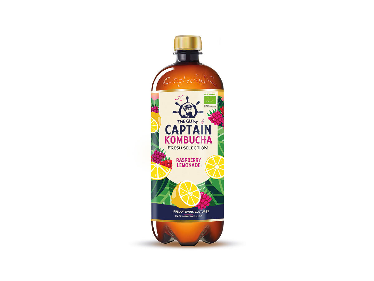 KOMBUCHA THE GUTSY CAPTAIN FRAMBOESA LIM&Atilde;O BIO 1L (SDR)
