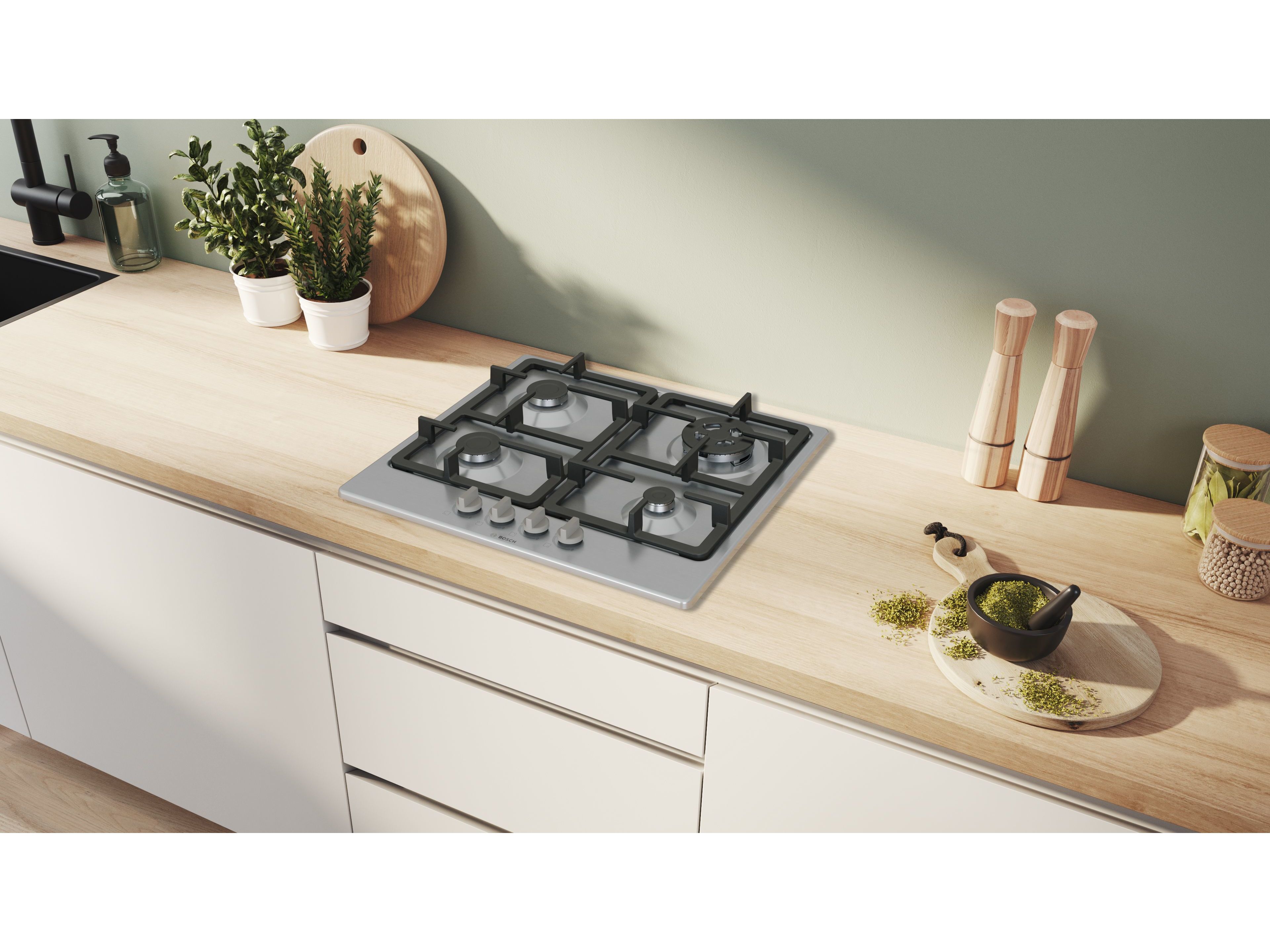 PLACA G&Aacute;S BOSCH PGH6B5K90 INOX 60 CM image number 4