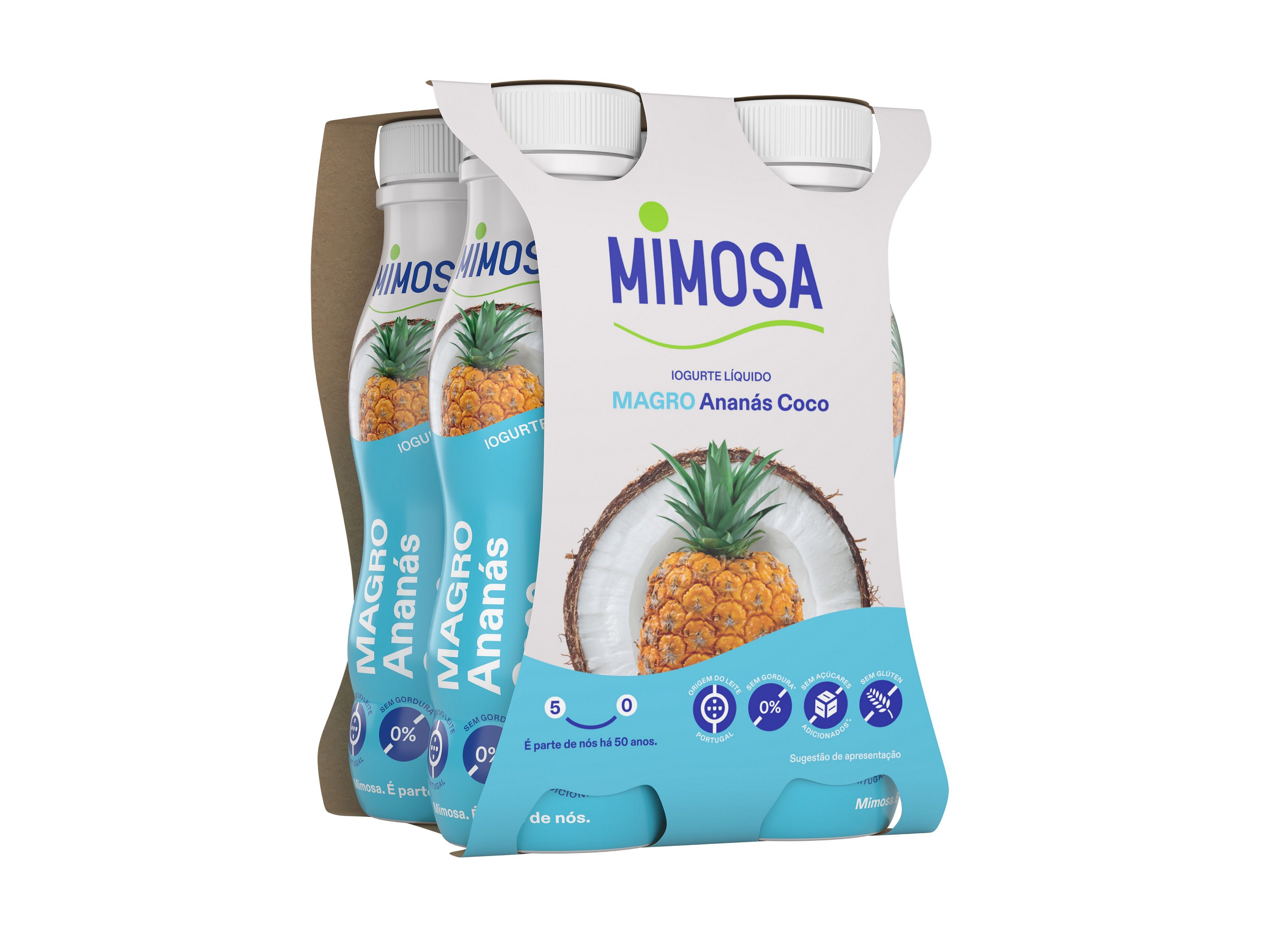 IOGURTE MAGRO LIQUIDO MIMOSA ANAN&Aacute;S/COCO 4X151ML image number 1