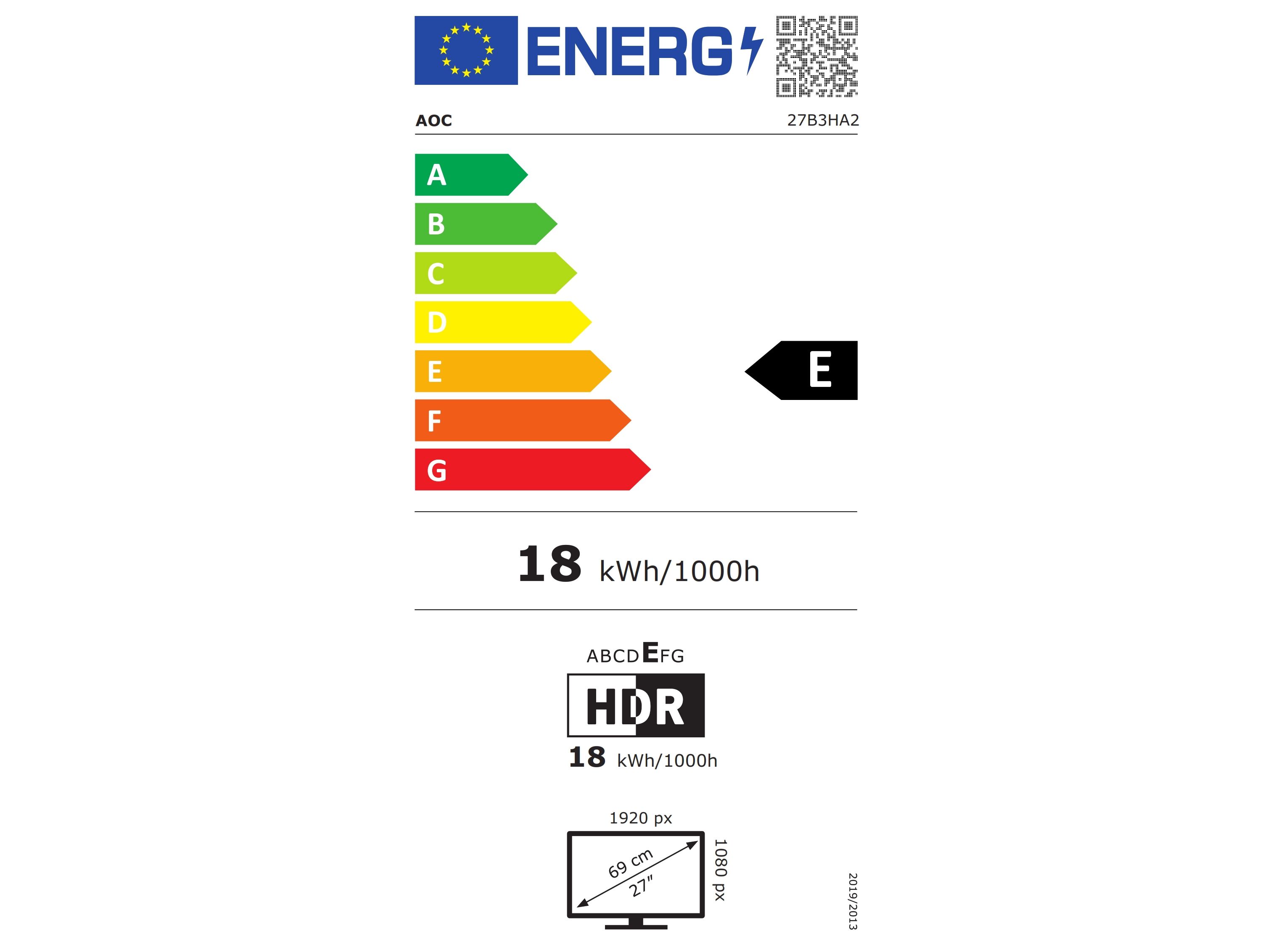MONITOR AOC 27B3HA2 (27'' FHD 100HZ) image number 8