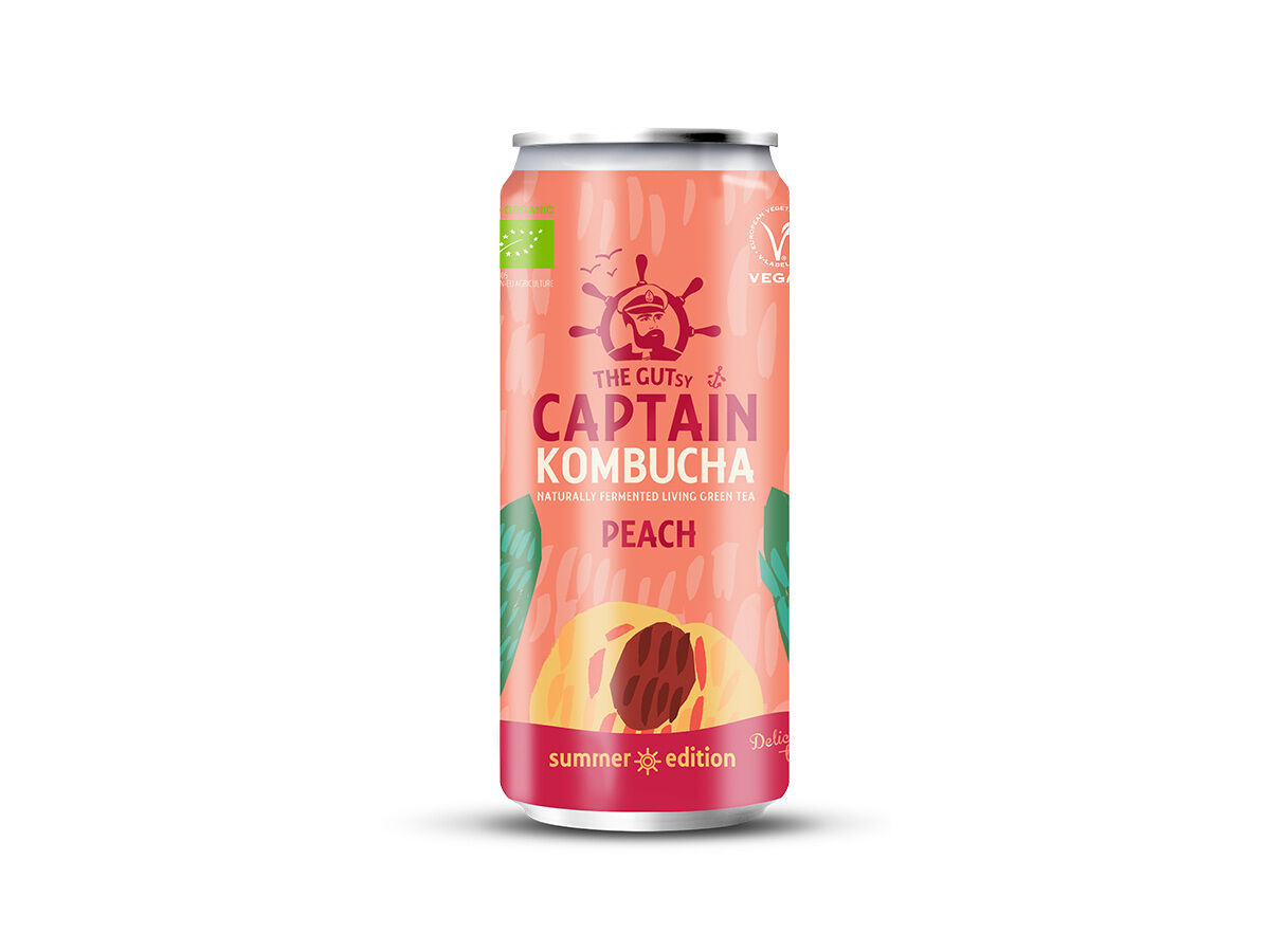 KOMBUCHA THE GUTSY CAPTAIN PESSEGO BIO 250ML image number 0