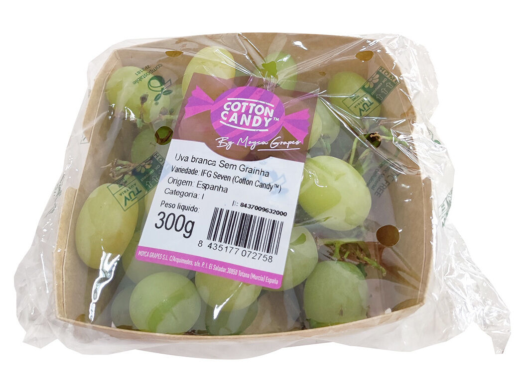 UVA BRANCA SEM GRAINHA (SABOR A ALGOD&Atilde;O DOCE) 300G image number 0