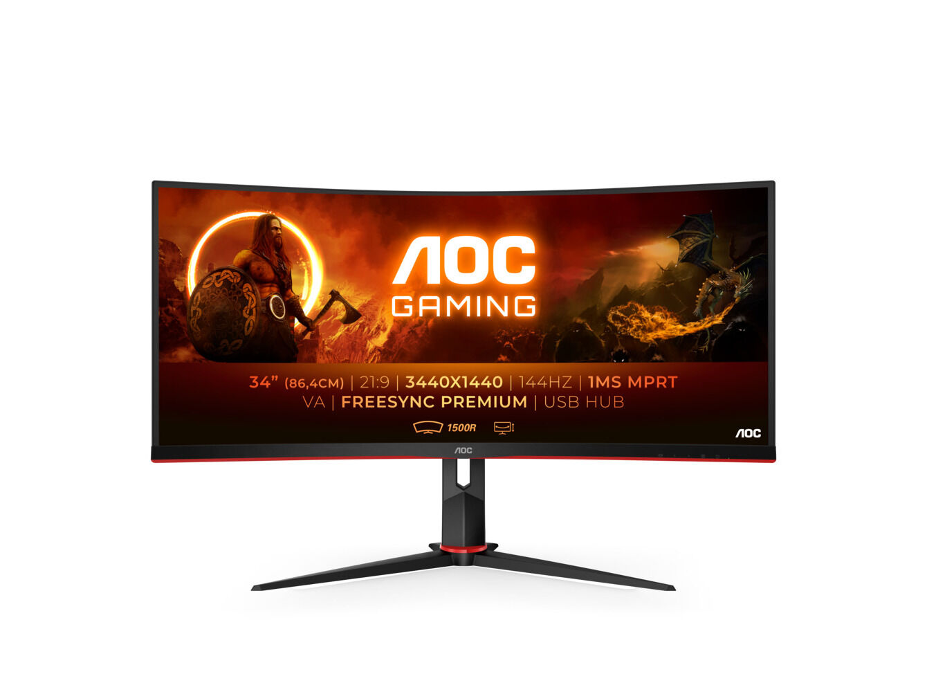 MONITOR GAMING AOC CU34G2X/BK (34" UWQHD 21:9 144HZ FREESYNC) image number 4