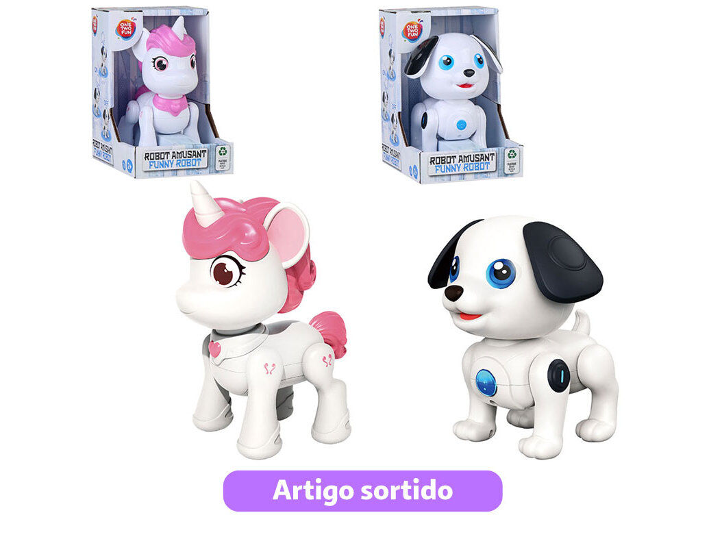 ANIMAL ROBOT ONE TWO FUN COM SOM MODELOS SORTIDOS