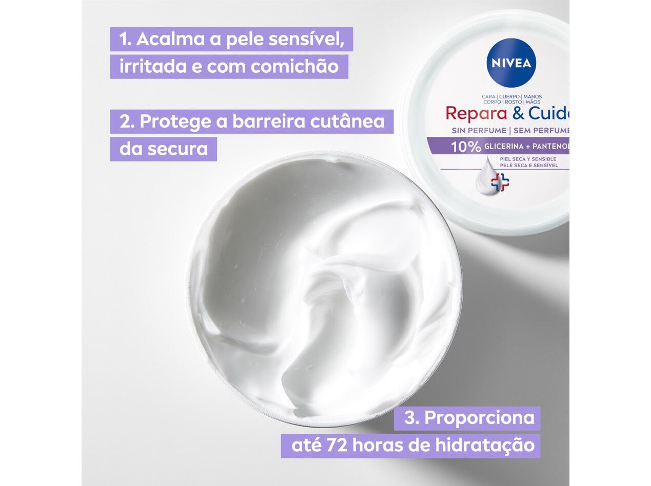 CREME NIVEA REPARA & CUIDA SENSITIVE 400ML image number 2