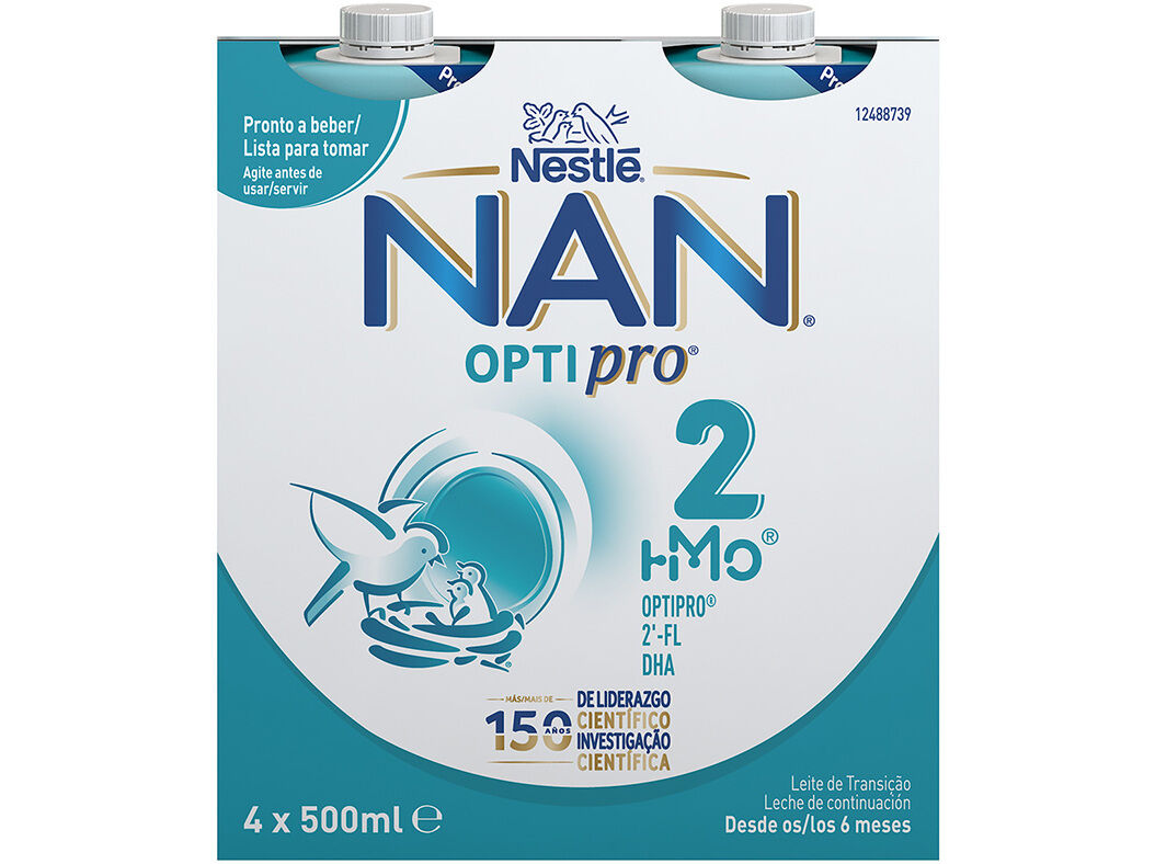 LEITE NAN 2 PRONTO A BEBER 4X500ML