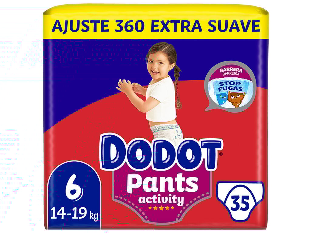 FRALDAS CUECA DODOT ACTIVITY EXTRA T6 14-19KG 35UN image number 0